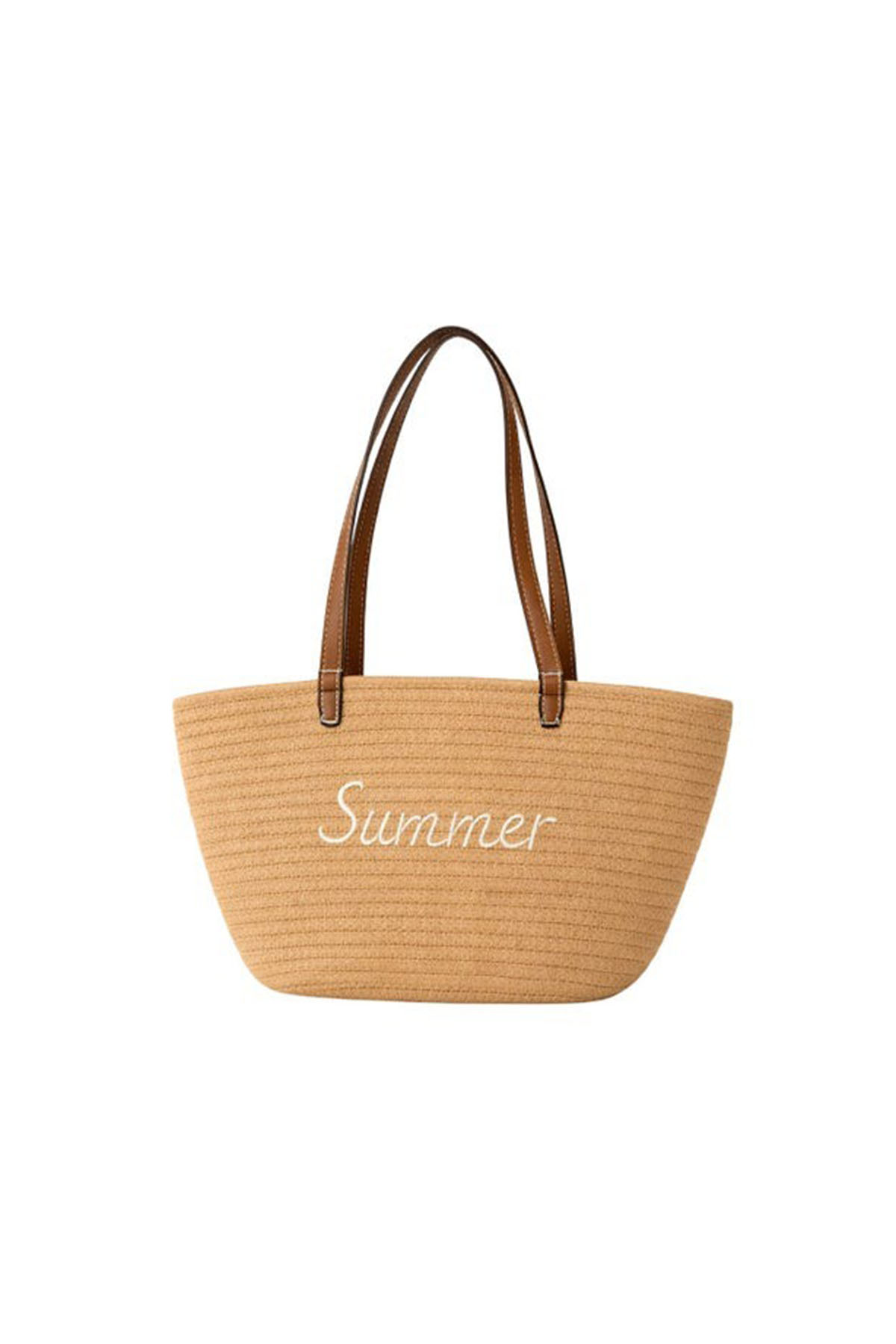 Canasto de yute con bordado Summer