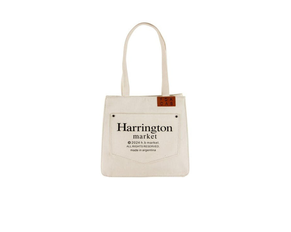 Tote de gabardina estampada importada