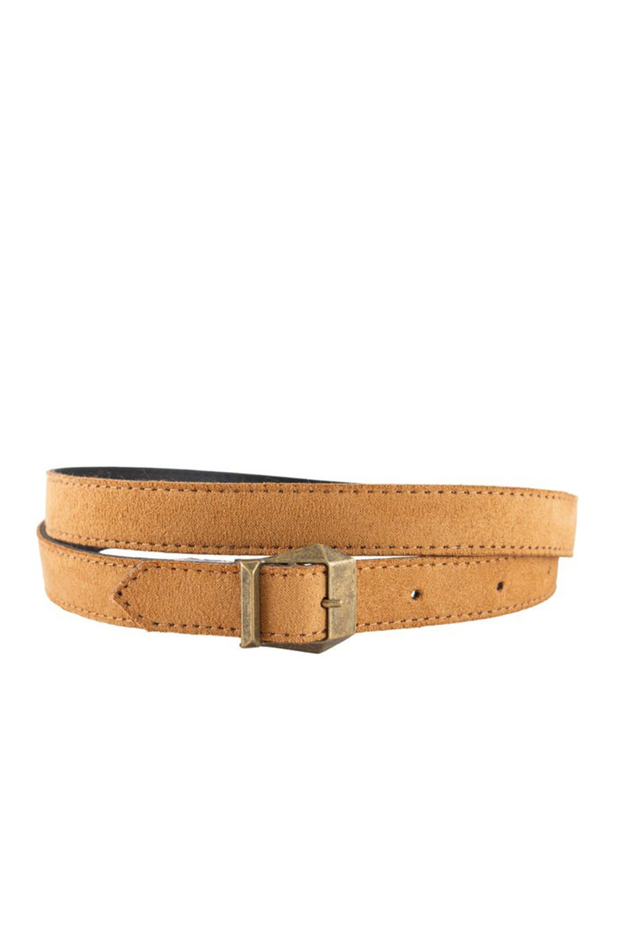 Cinturón fino liso de gamuza