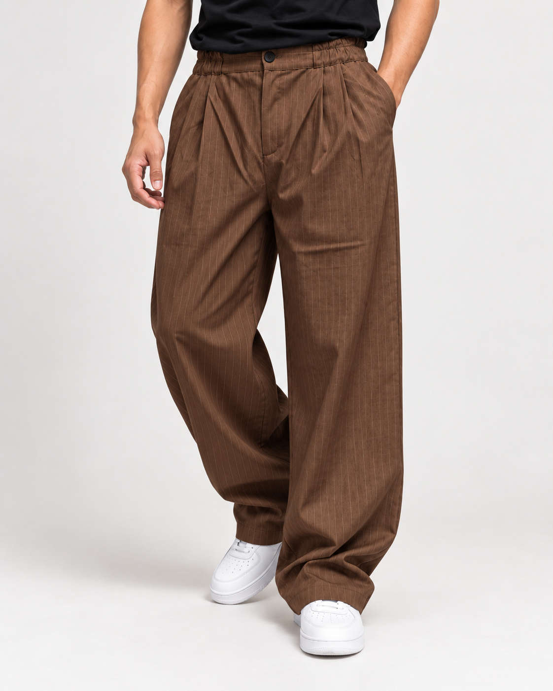 Pantalon sastrero baggy rayado