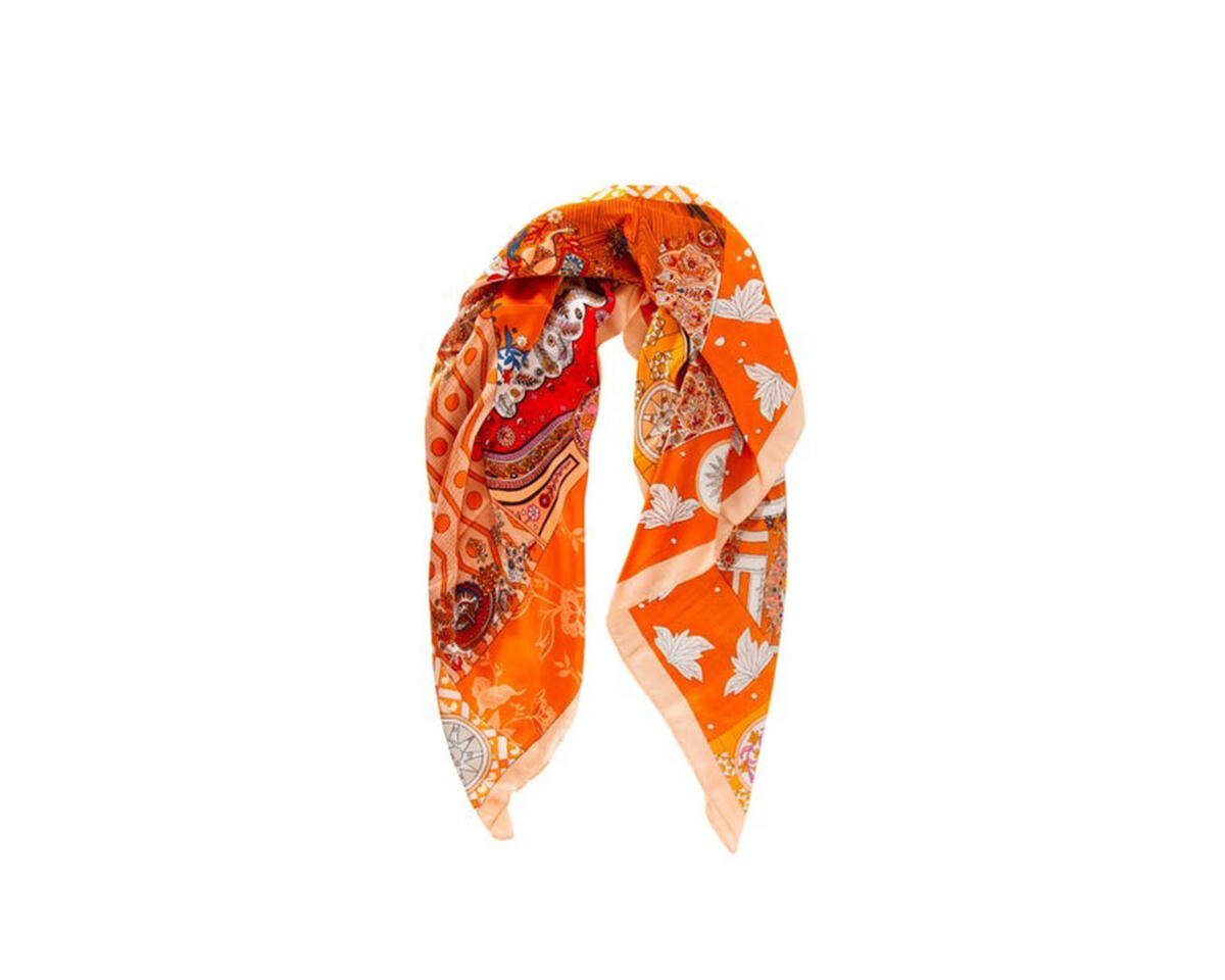 Pañuelo de seda estampado importado