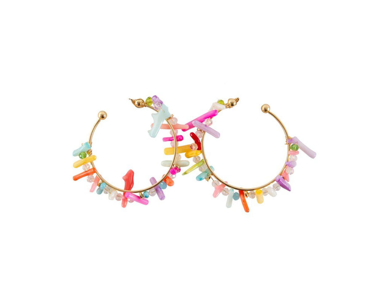 Aros argolla multi piedras calidad premium