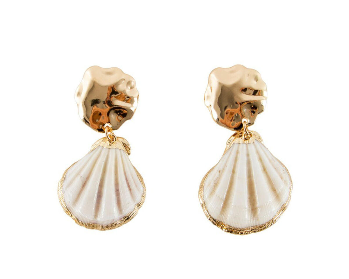 Aros colgantes importados de caracola