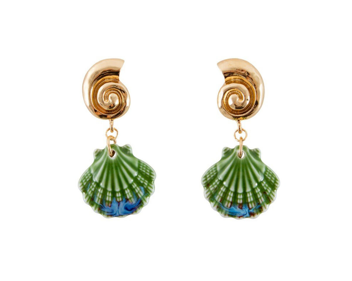 Aros colgantes caracola calidad premium