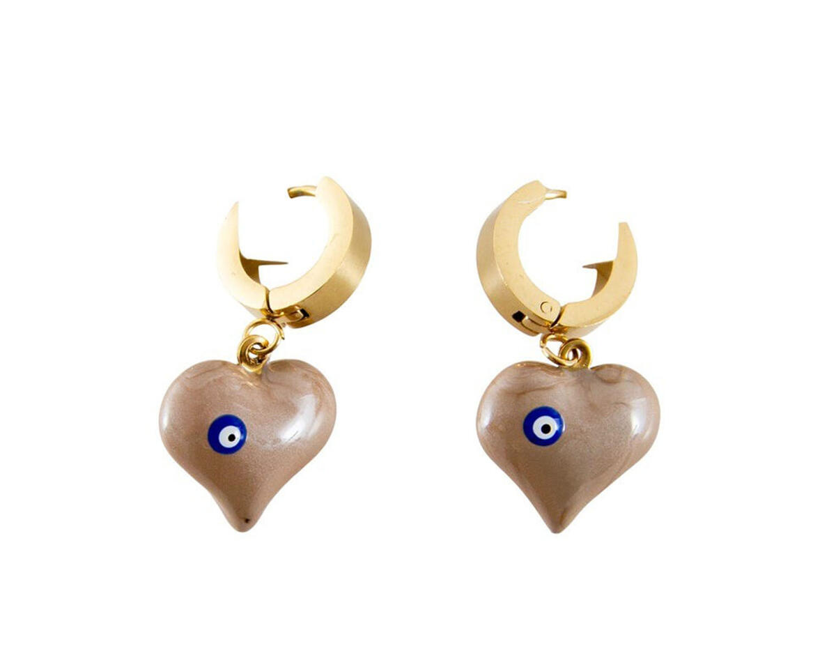 Aritos argolla importados de corazon