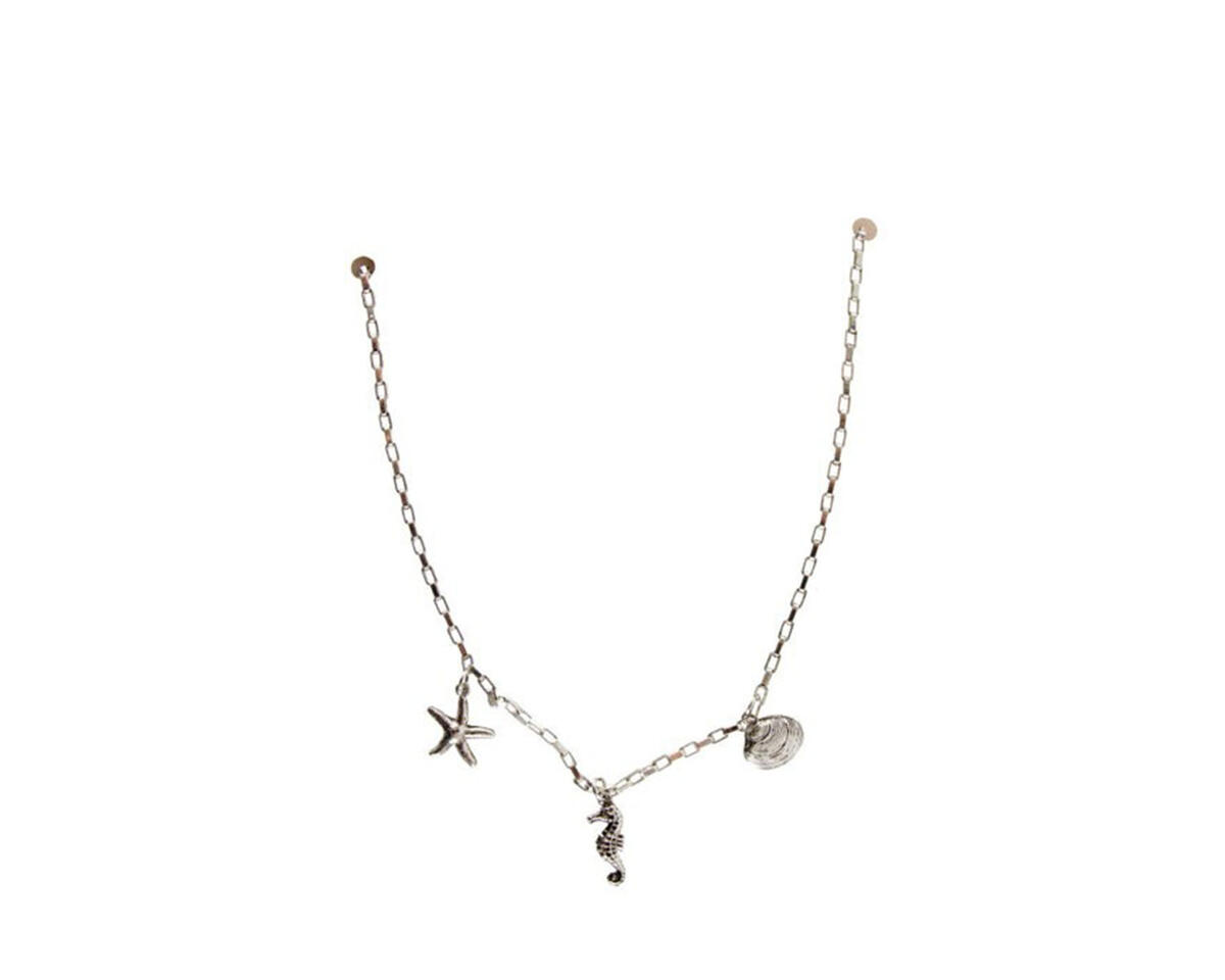 Collar importado de cadena triple dije
