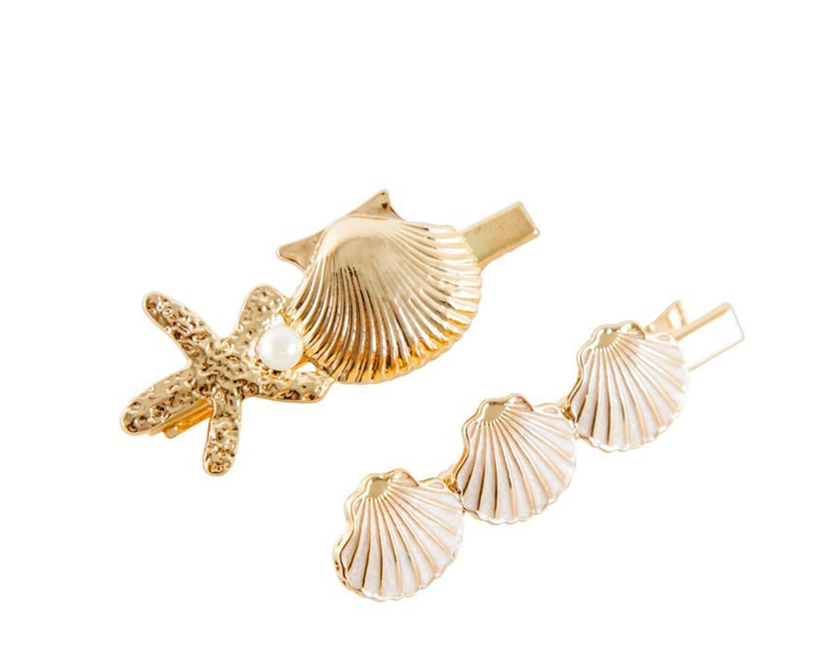 Set de hebillas metálicas ostra