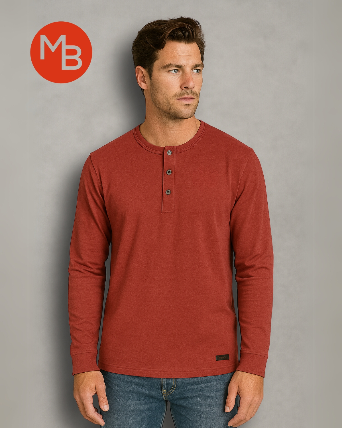 Remera 3 botones algodon