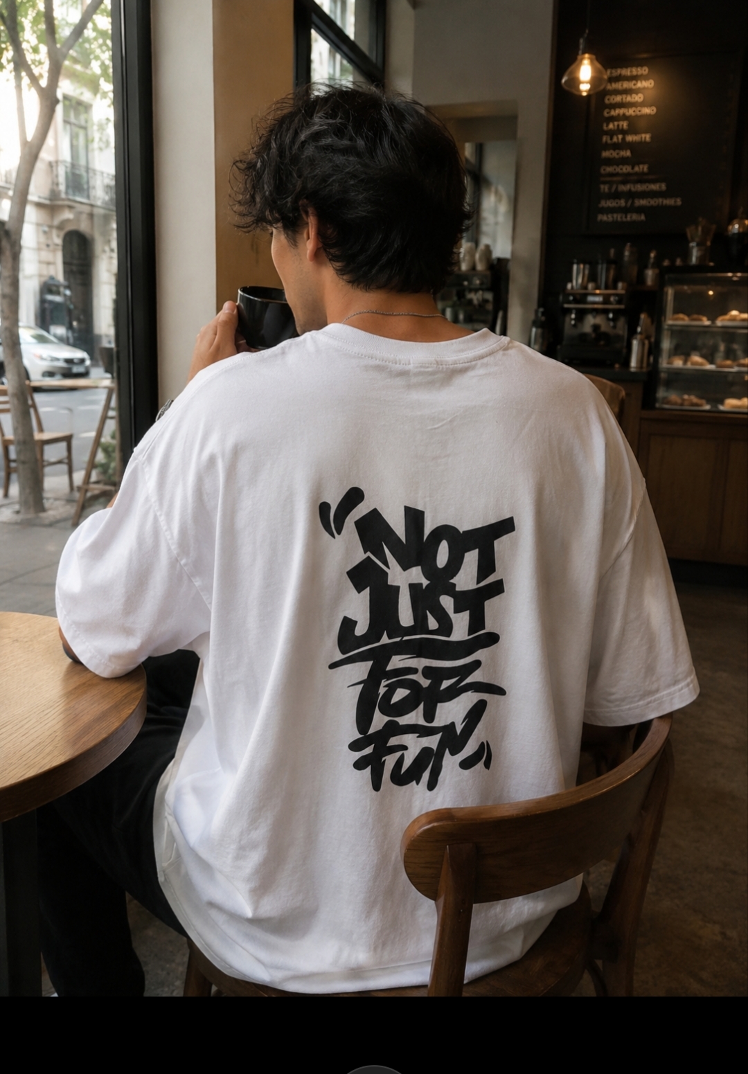 Remera oversize estampadas algodón peinado