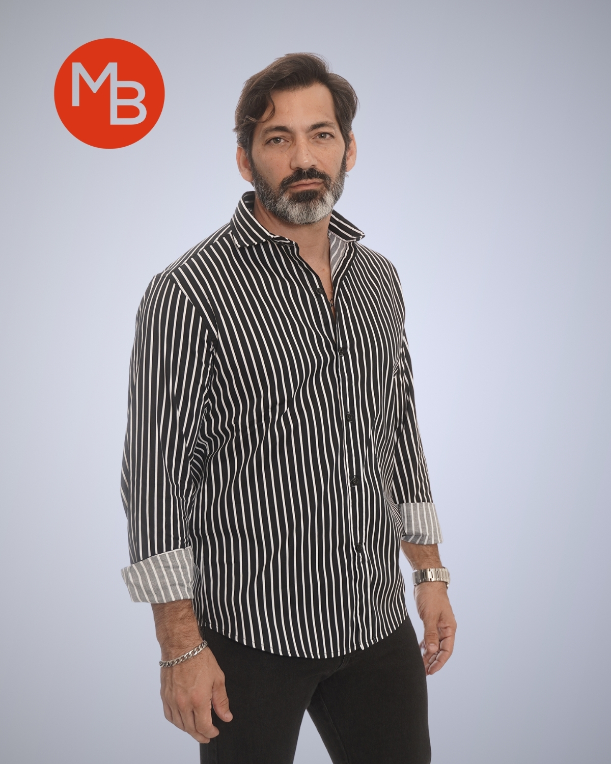 CAMISA ELASTIZADA RAYA FINA