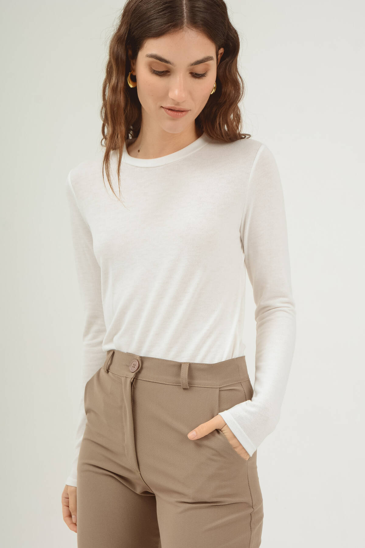 Remera de lanilla lisa