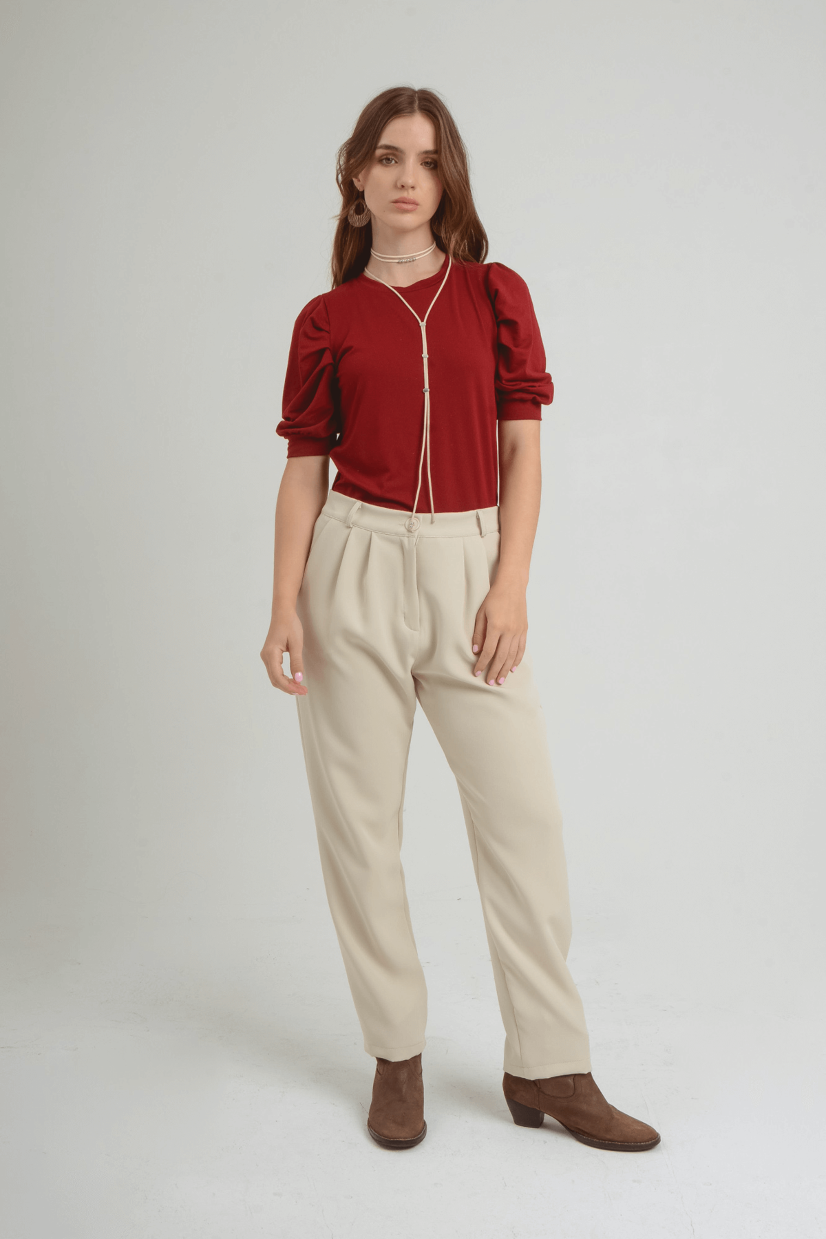 Pantalón sastrero new rita con cierre trabillas pinzas y bolsil