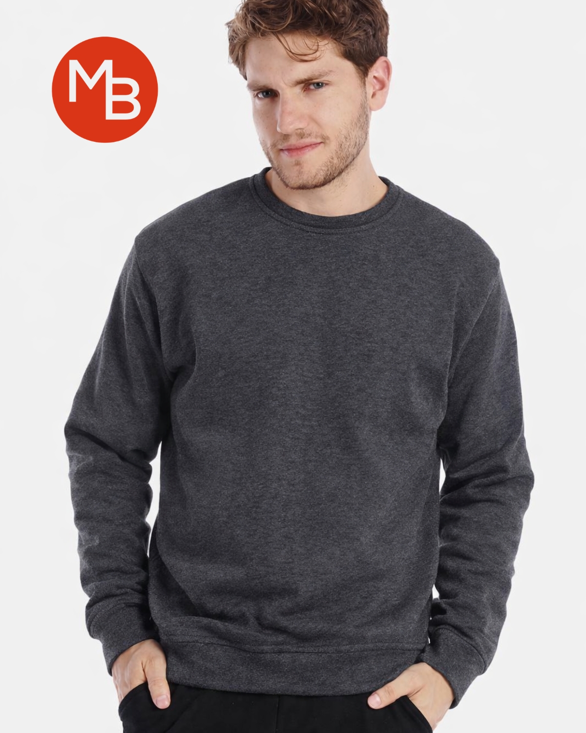 Buzo cuello redondo liso