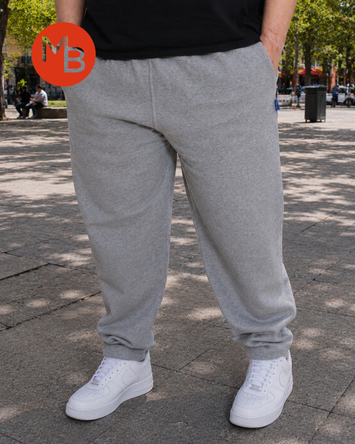 Jogging frizado recto talle especial
