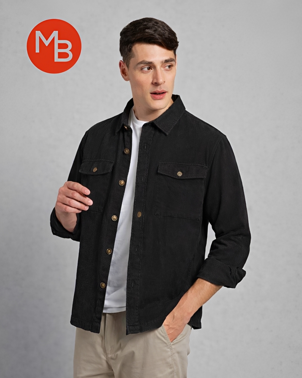 CAMISACO NEGRO LISO