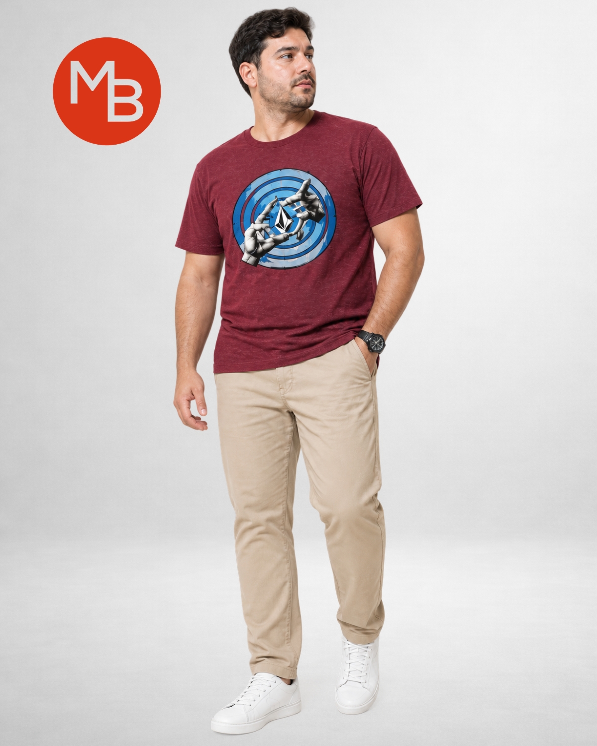 Remera estampada algodon rustico