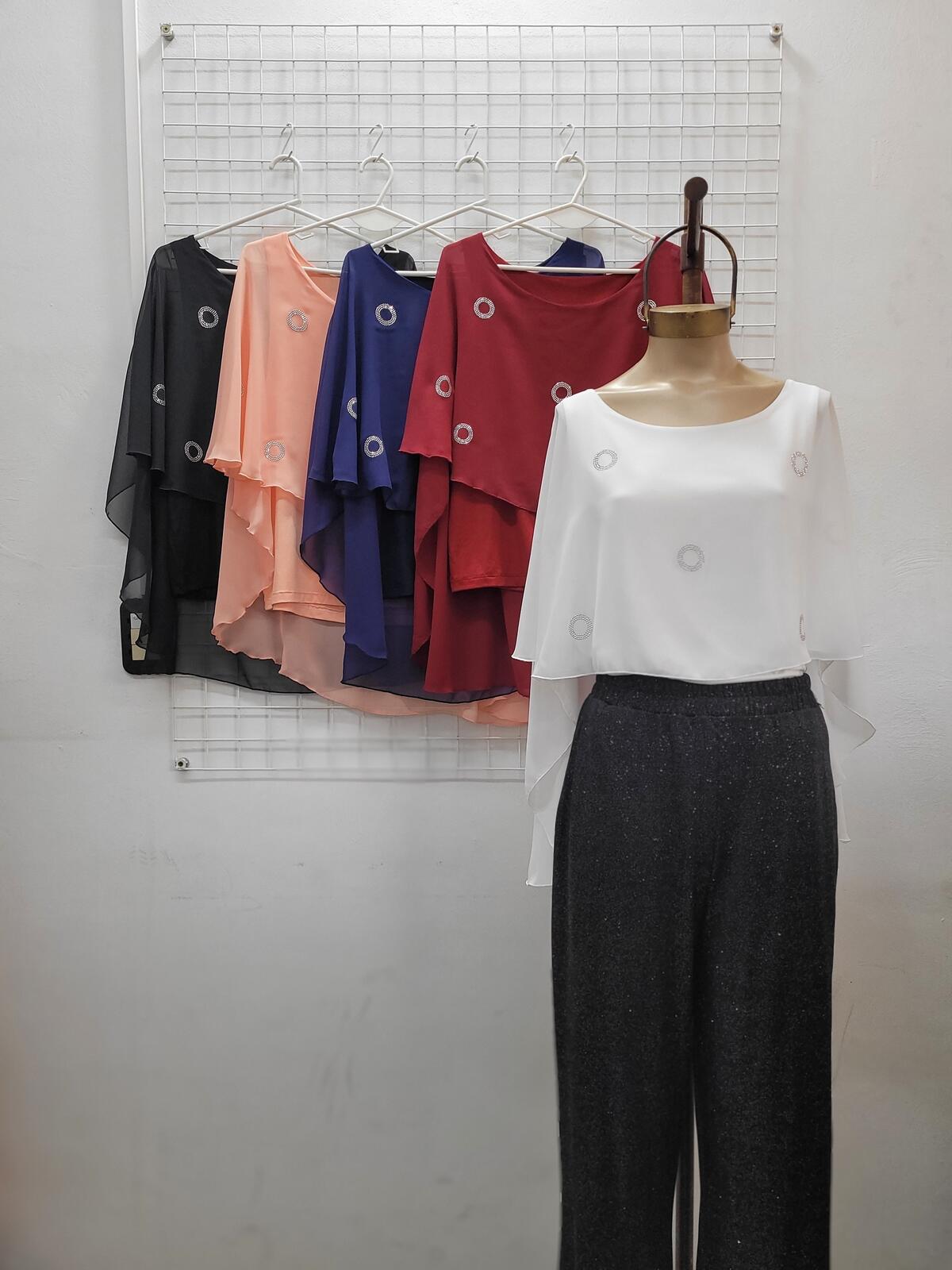 Blusa BIANCA con strass