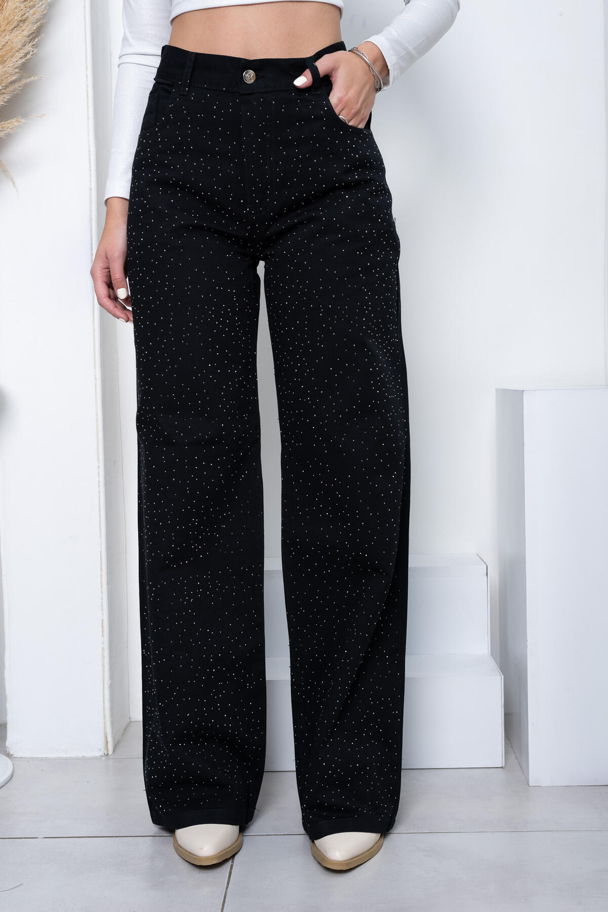 'art. 246-2' 36 al 46 Wide Leg Negro Destellos