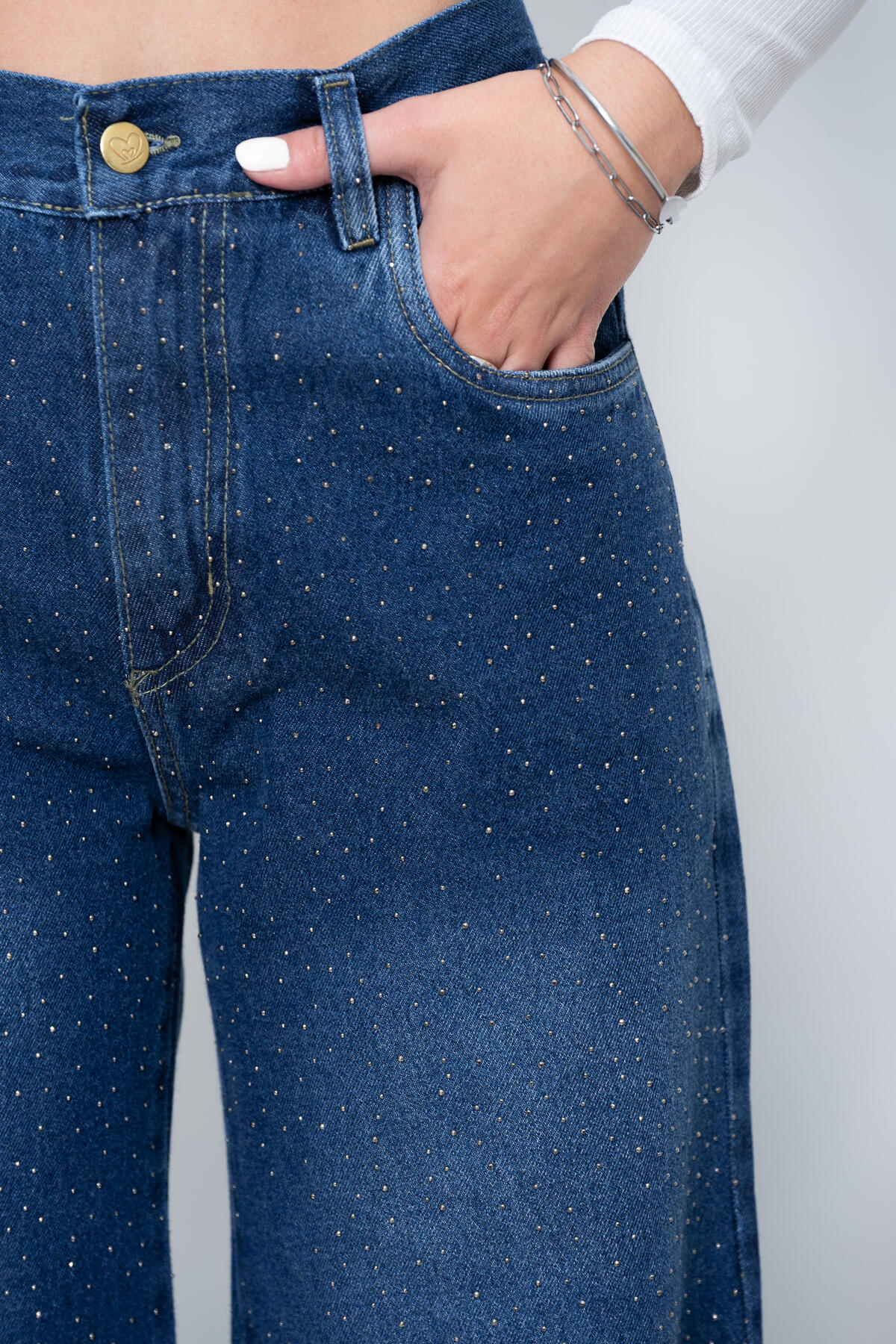 'art 247-2' 36 al 46 Wide Leg Azul Destellos