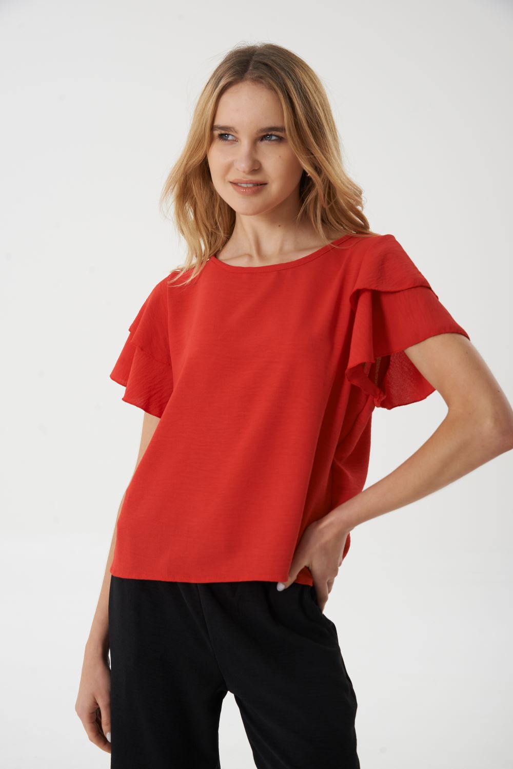 Remera cey doble volado