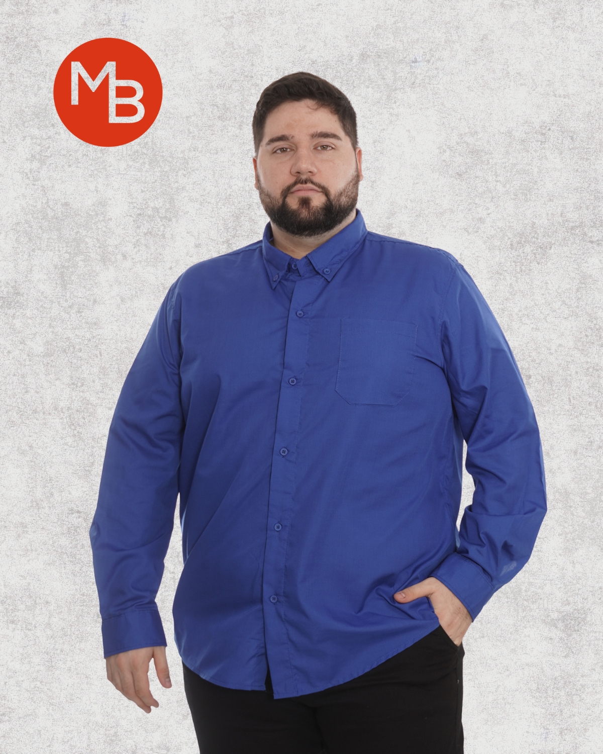 Camisa clasica lisa talle especial