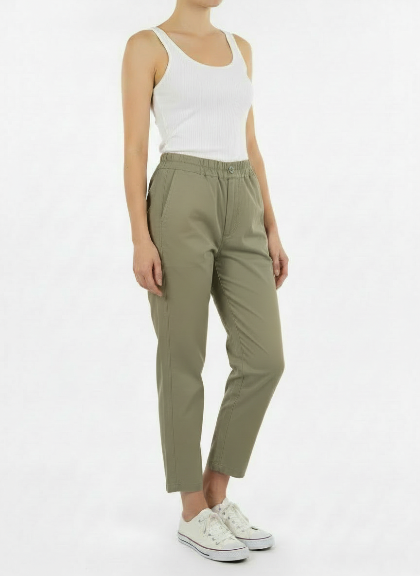Pantalón Lirios Gabardina con elástico