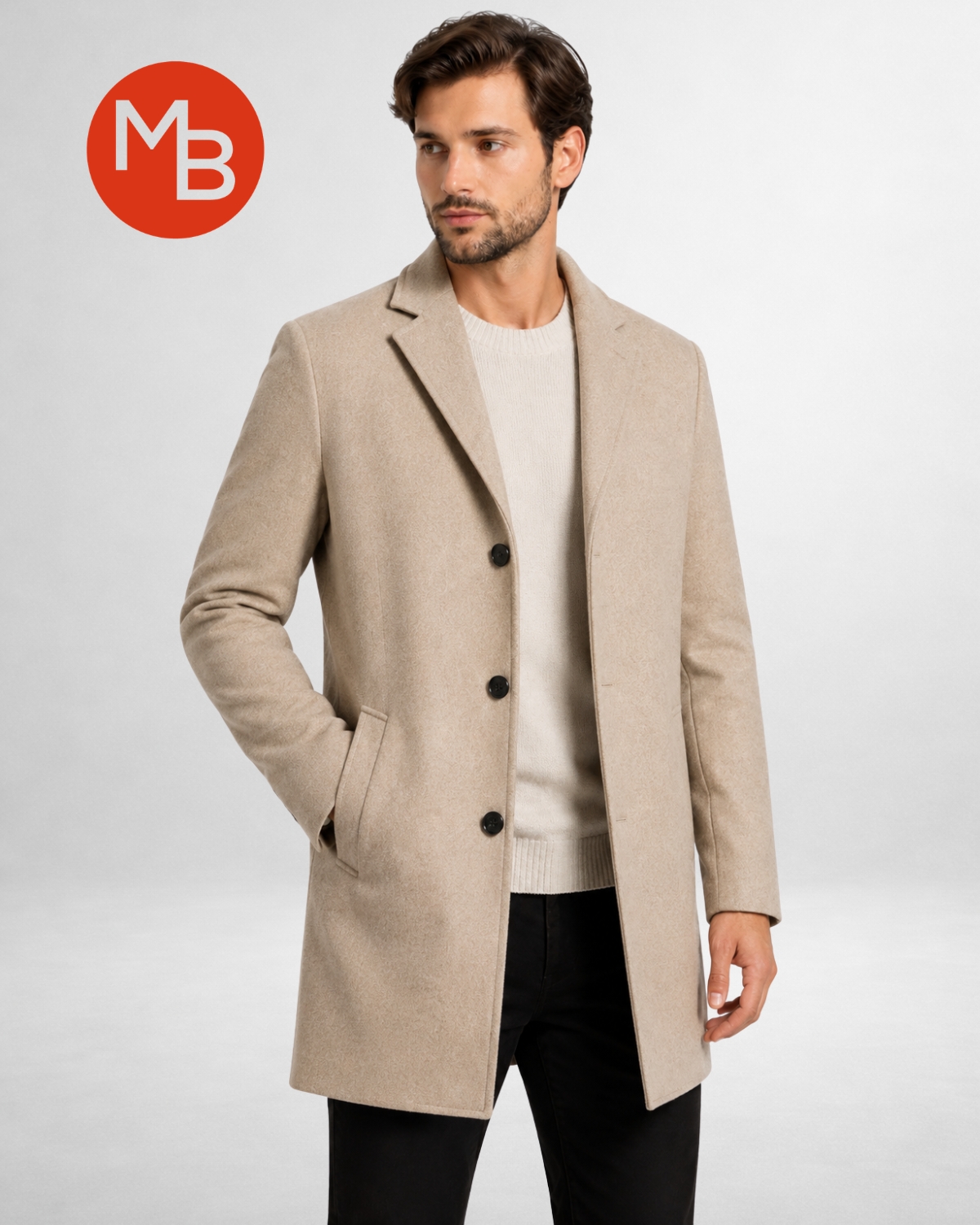 OFERTA Tapado de paño de hombre 3 botones
