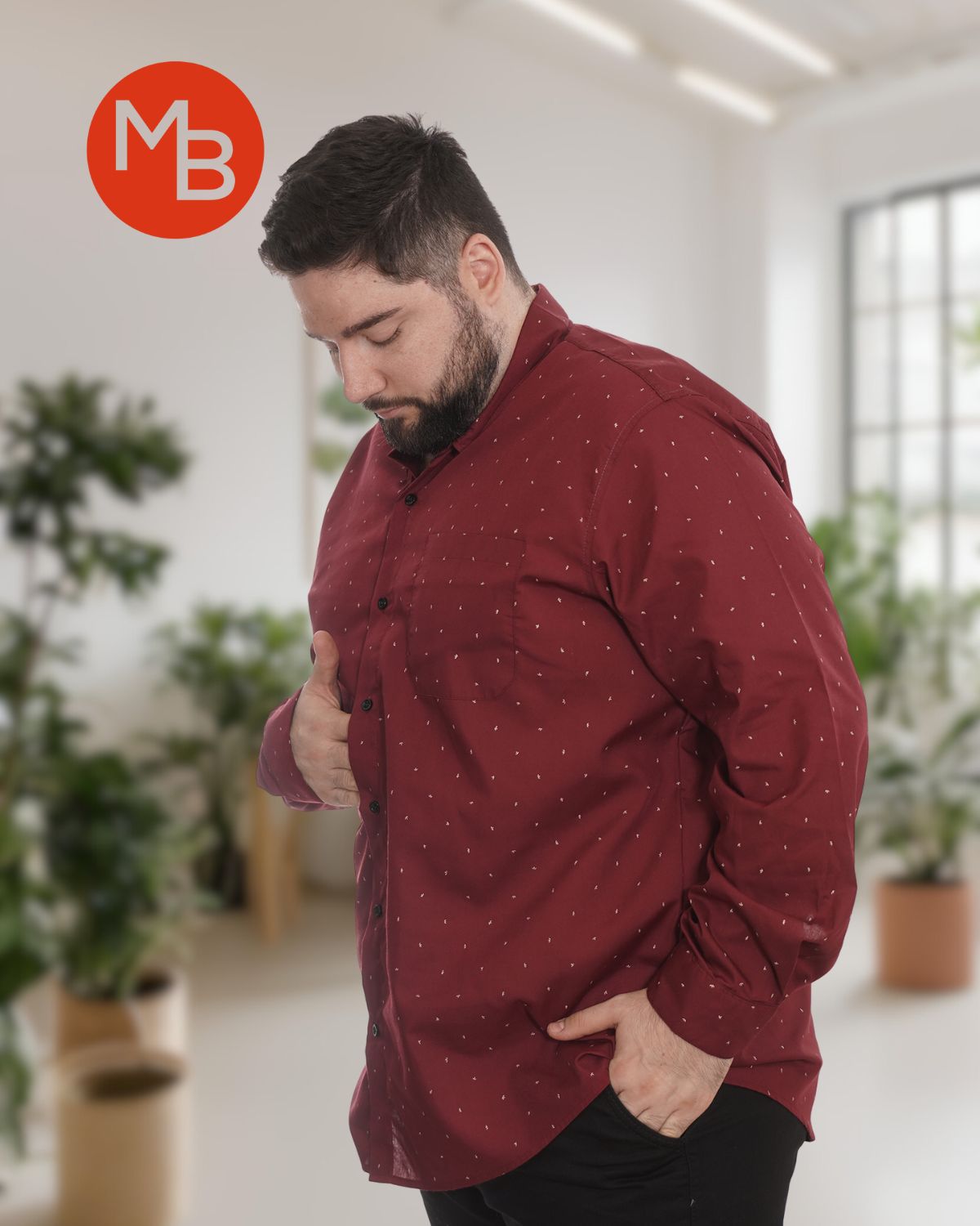 CAMISA CLASICA PINTITA TALLE ESPECIAL