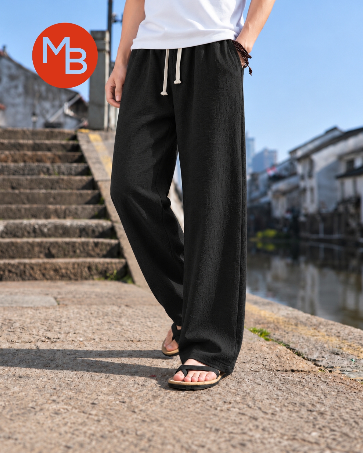 Pantalon de LINO baggy