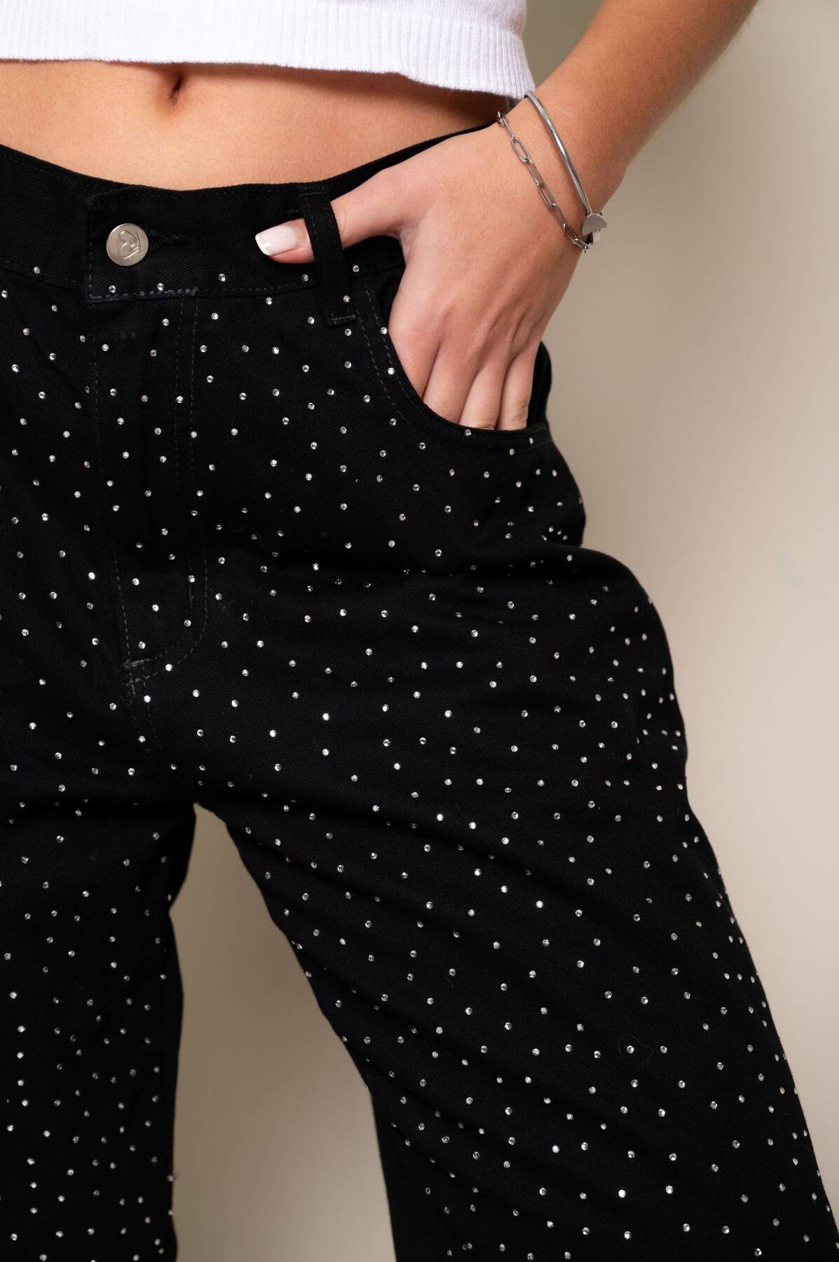 'art 408-6' Wide Negro Full Strass "trend"