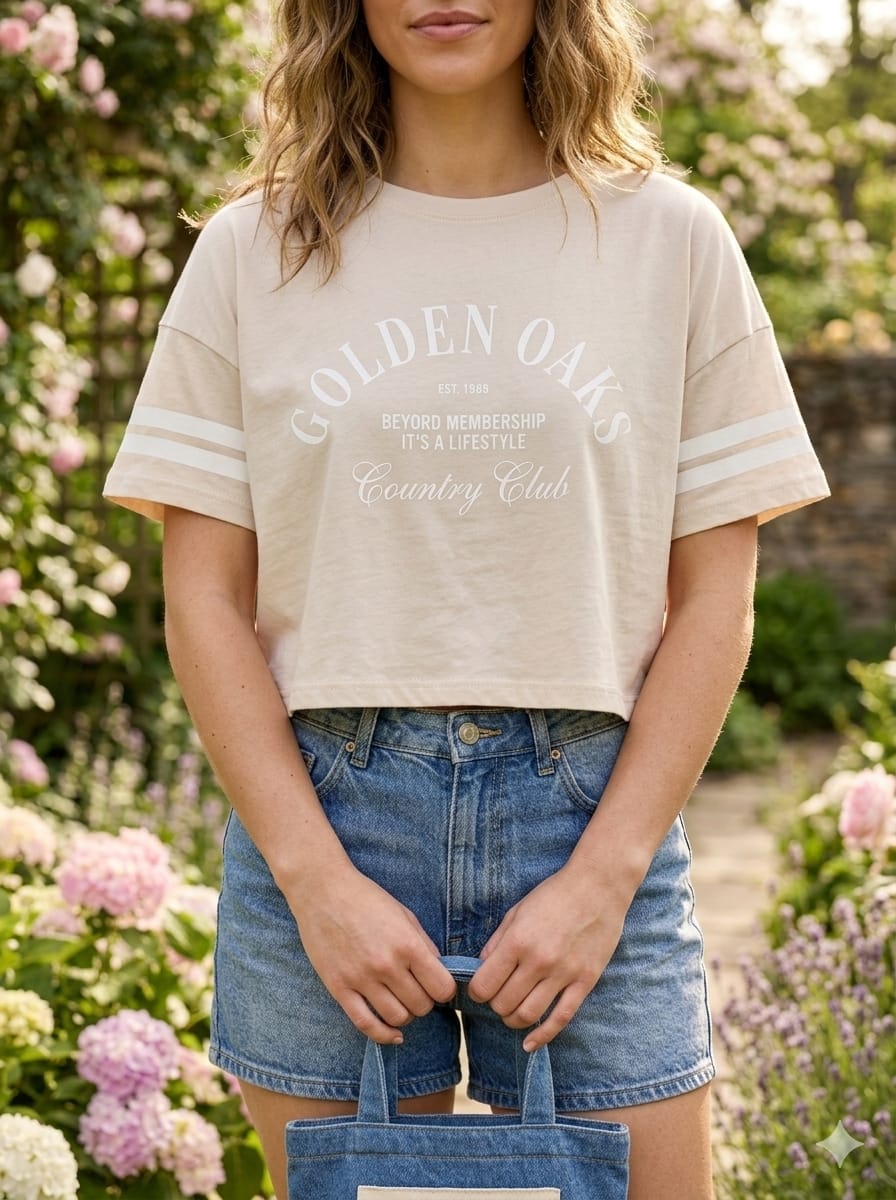 Remera croptop GOLDEN OAKS