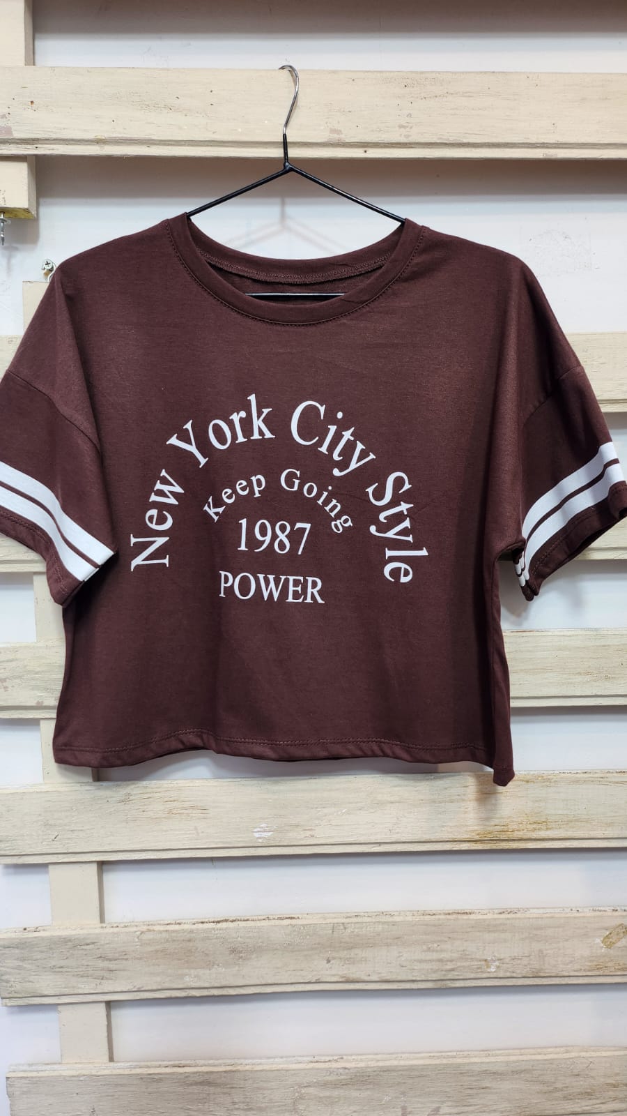 Remera croptop 1987 POWER