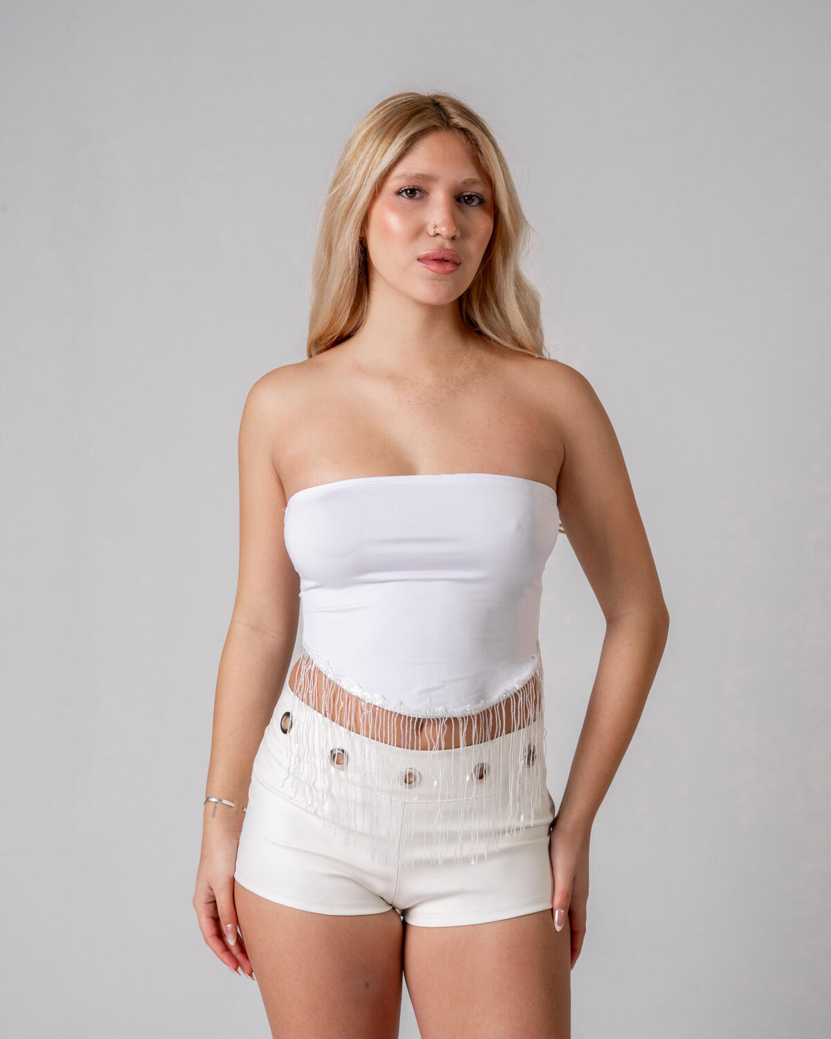 Strapless Fleco Lentejuelas