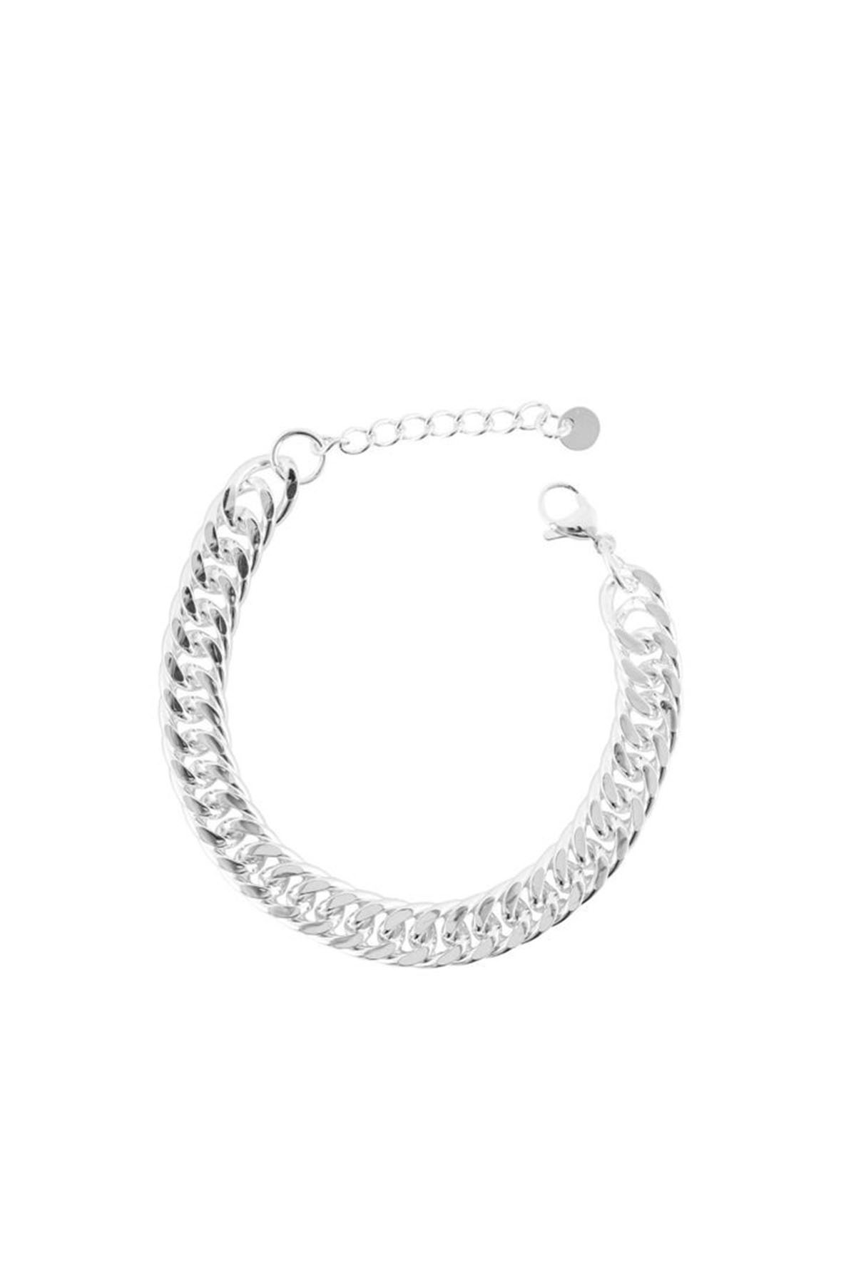 Pulsera gruesa acero blanco