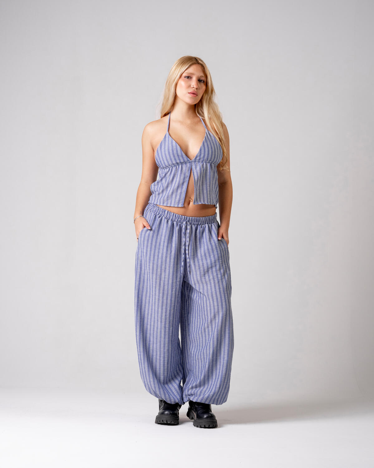 Pantalon Balloon Rayado