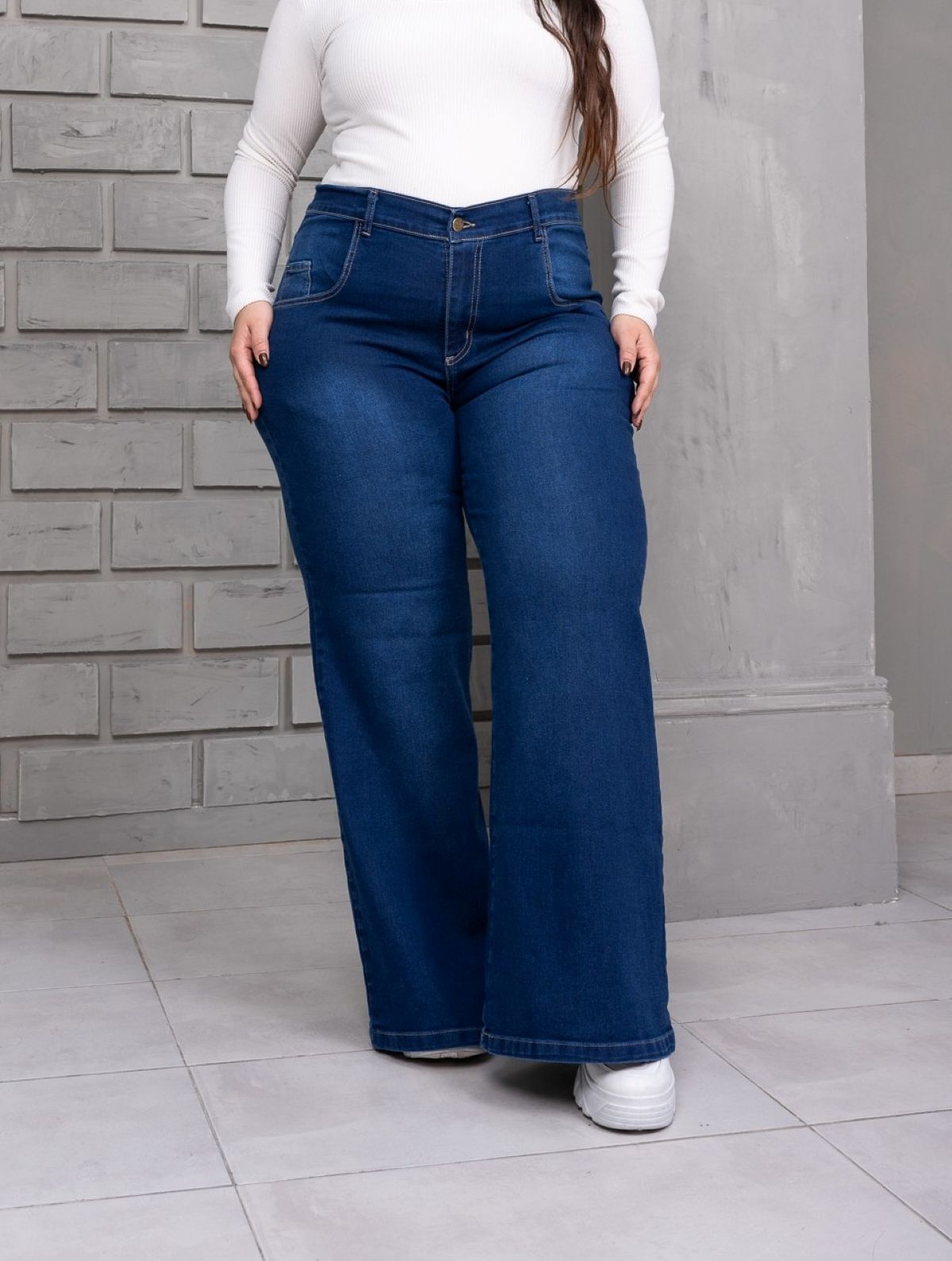 ART 593 Wide Leg Elastizado Azul Localizado "t. Especiales"