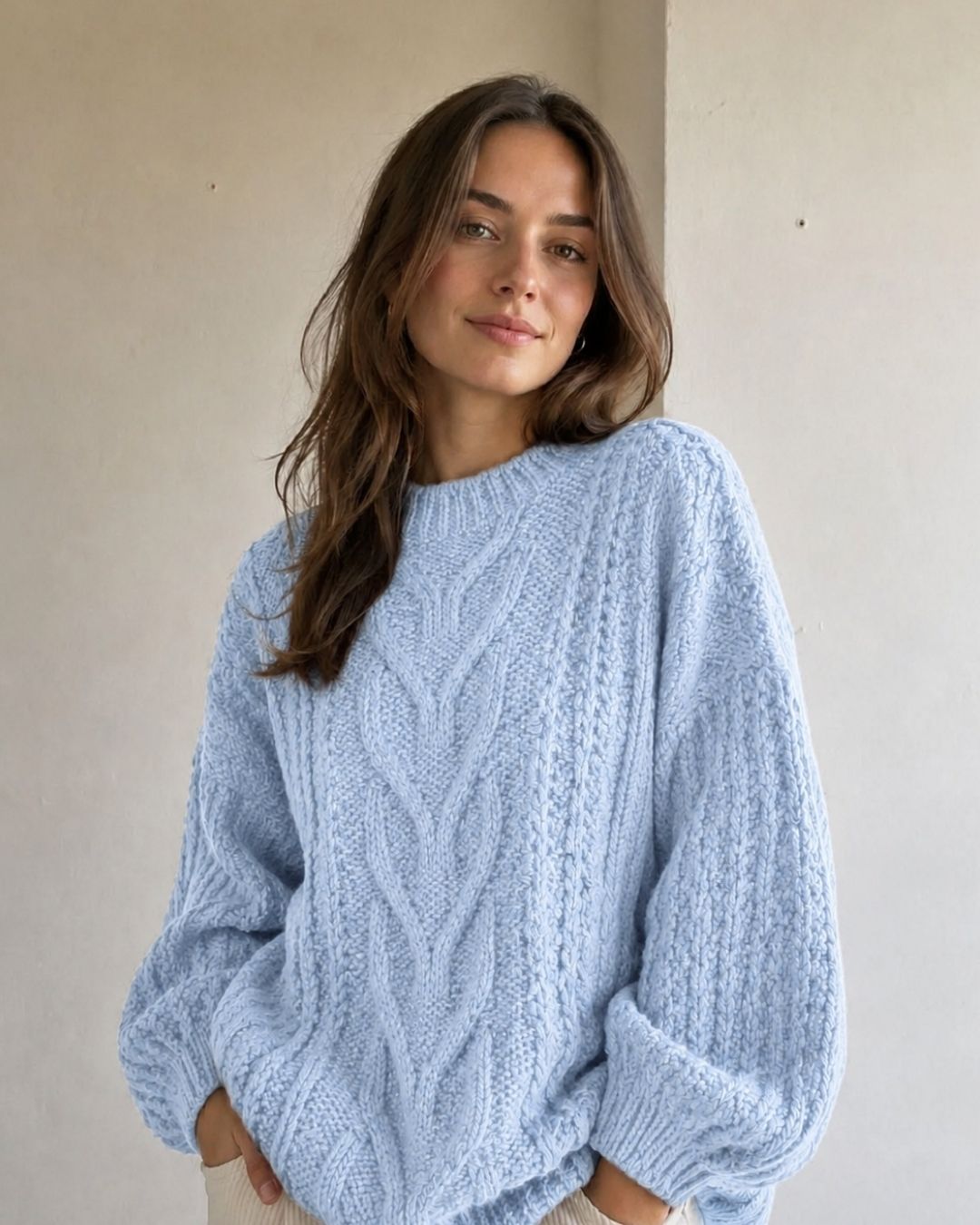 Sweater frizz con trenzas