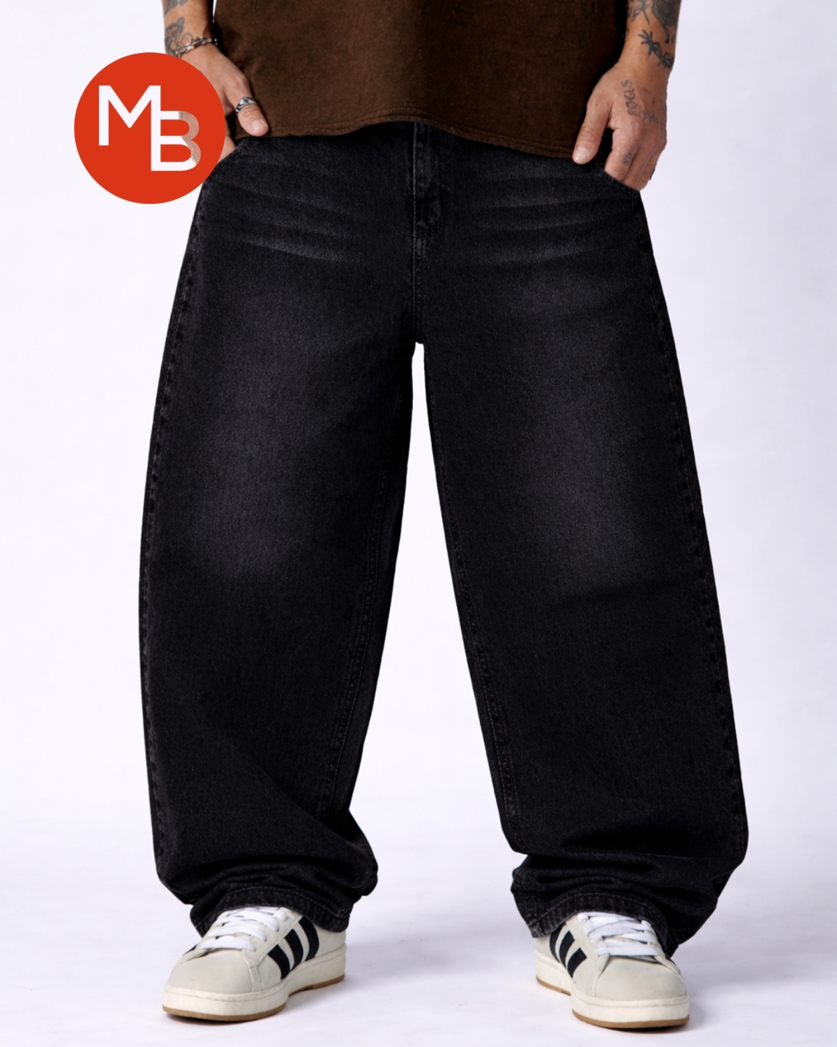Pantalon jean baggy negro