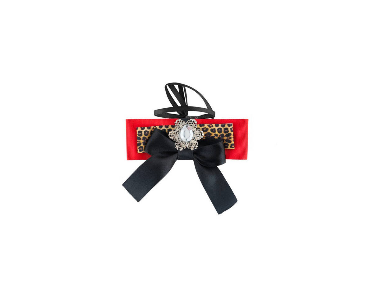 Choker moño animal print