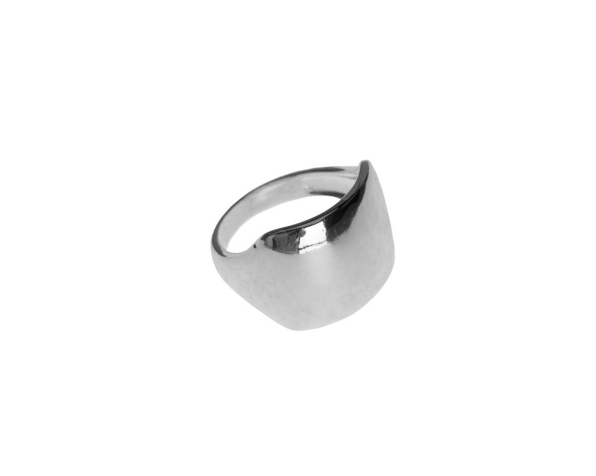 Anillo acero blanco chunky