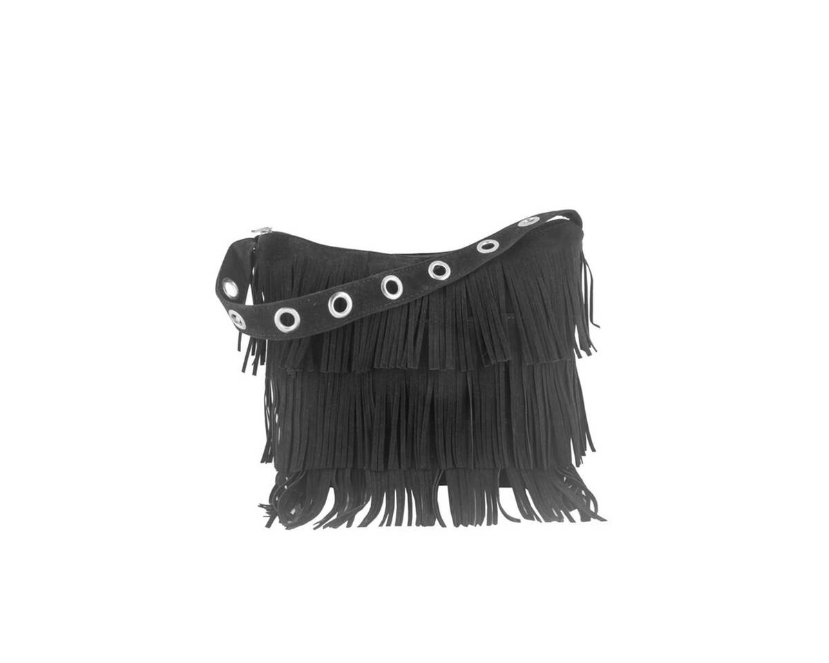 Bolso texano de gamuza y ojal