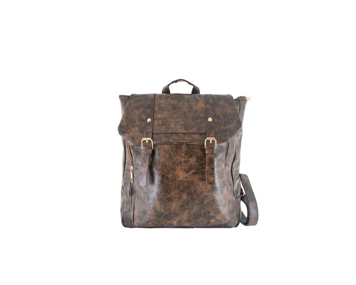 Mochila con doble broche gastada