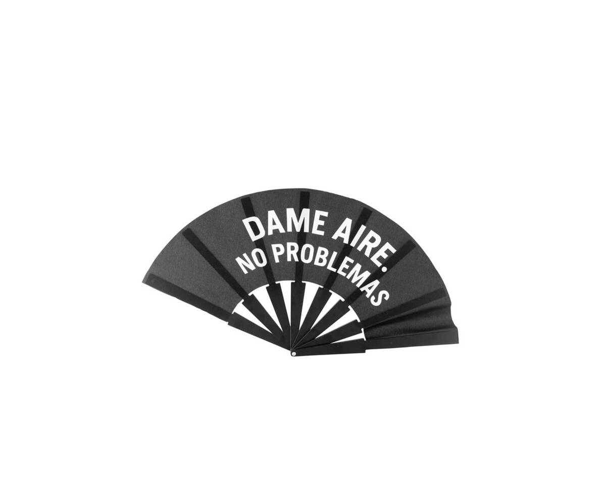 Abanico Premium de madera estampado