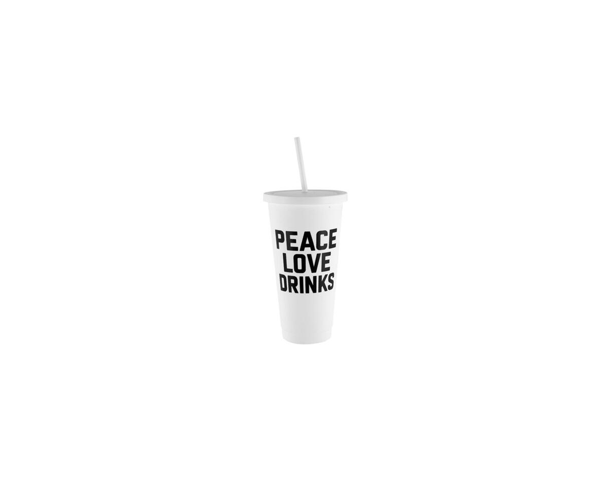 Vaso con sorbete estampado XL