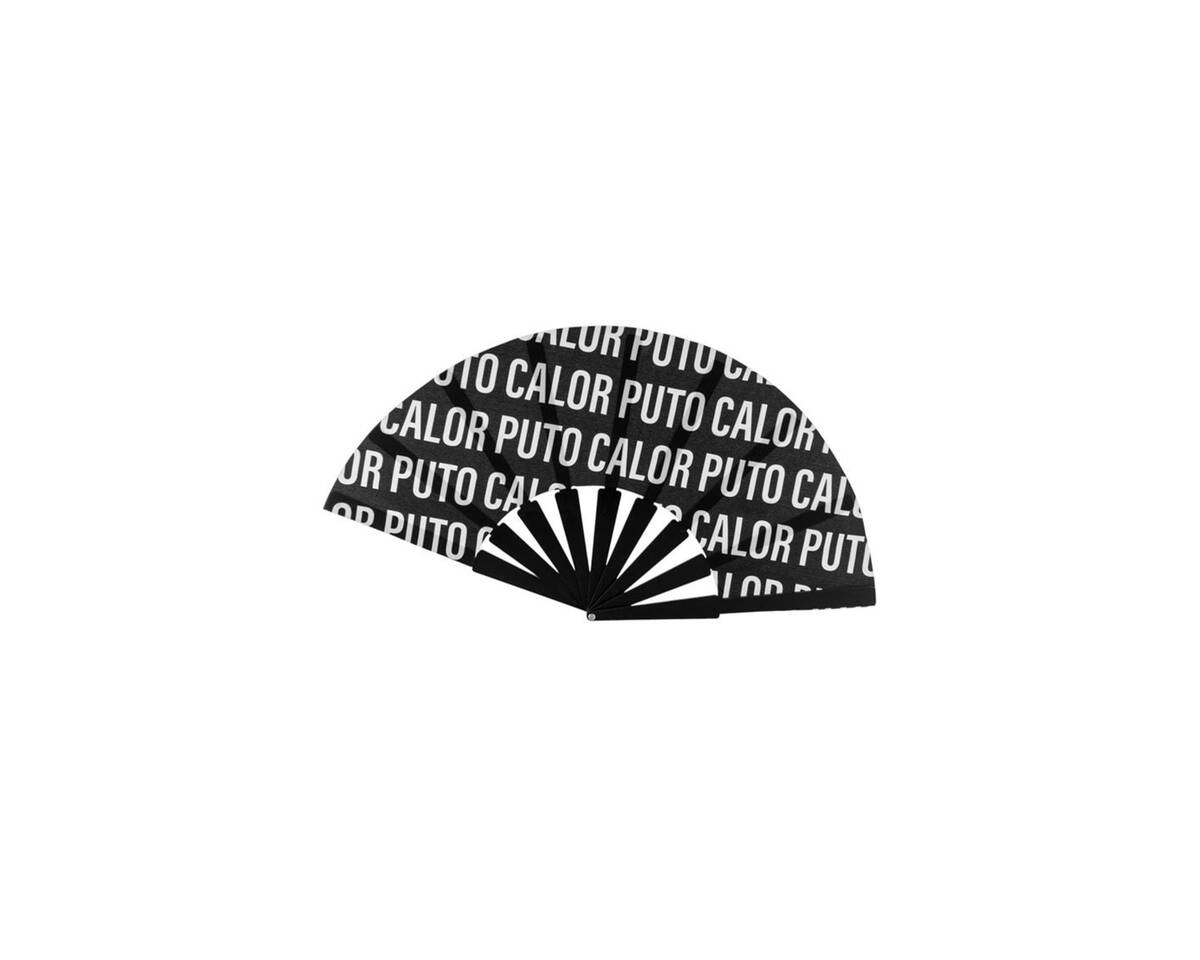 Abanico Premium de madera estampado