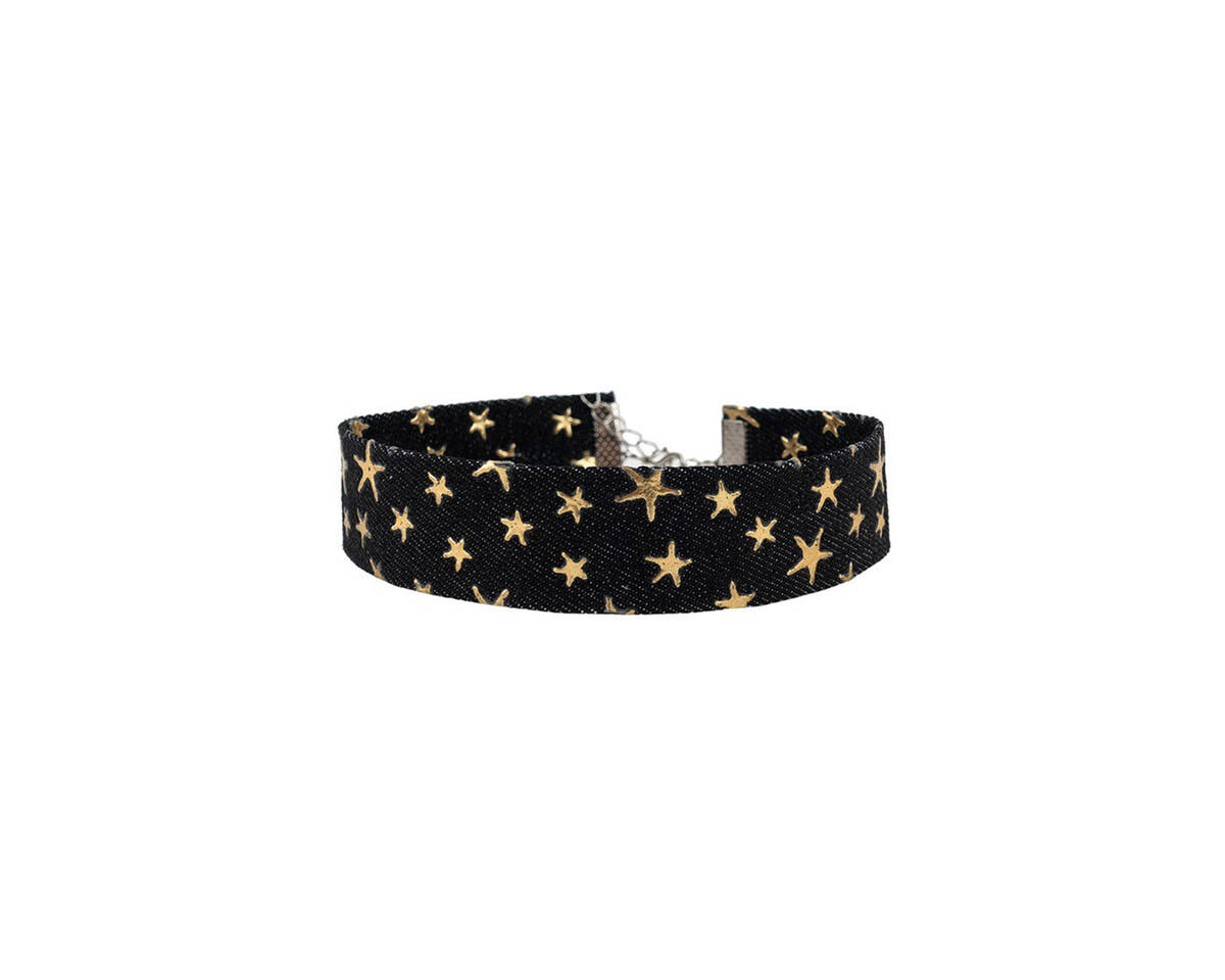 Choker de jeans estrellas