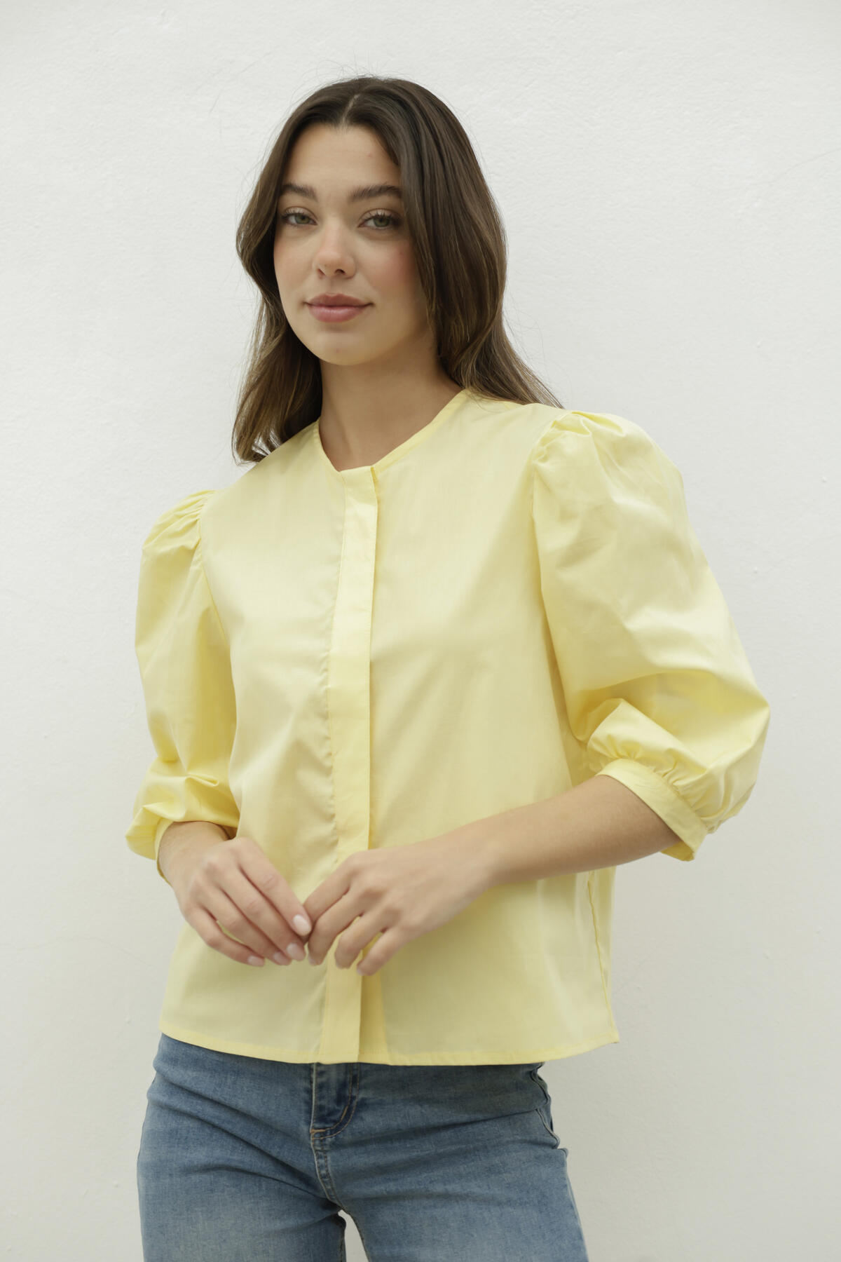 BLUSA POPLIN MANGA VOLUME