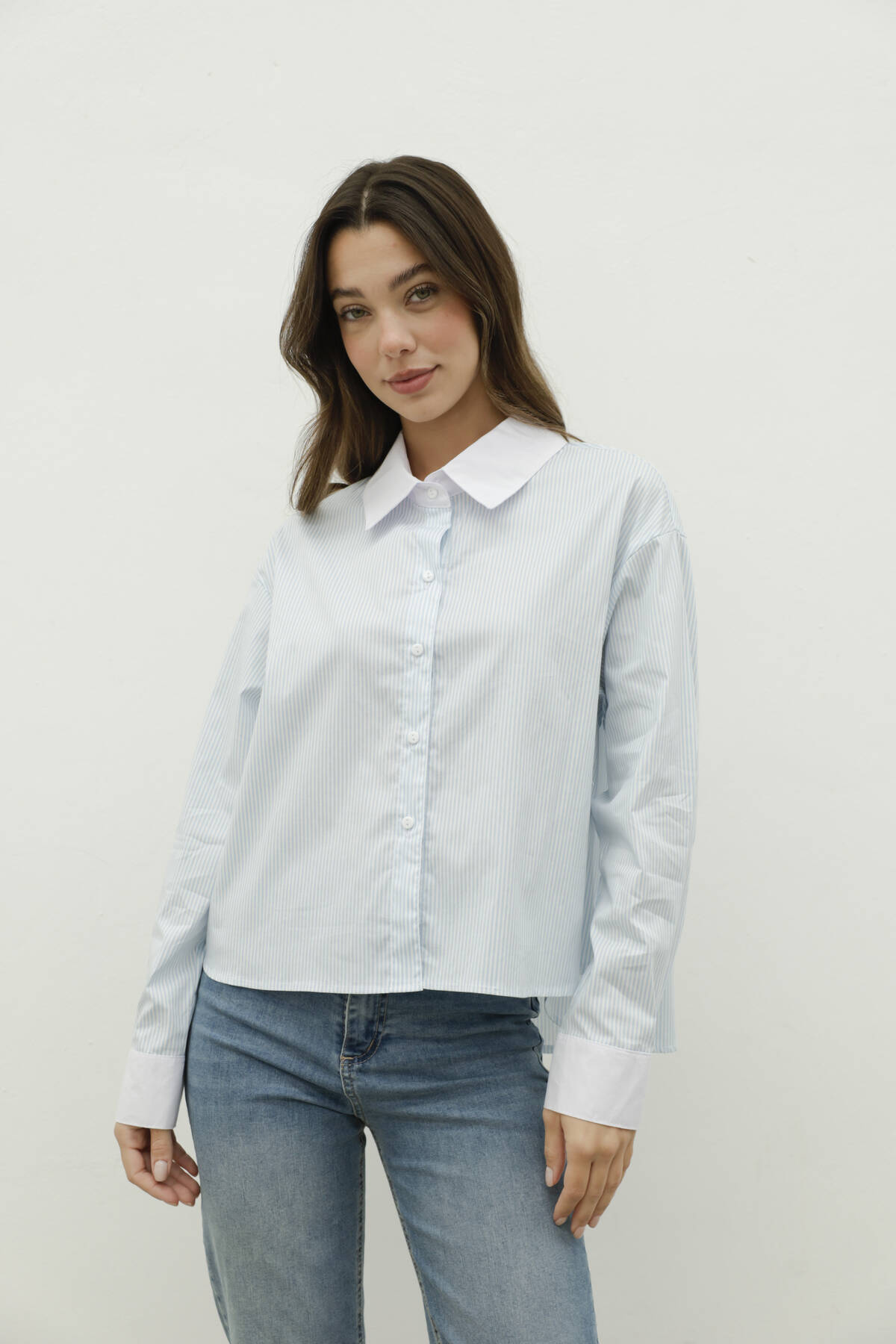 CAMISA CROP RAYADA