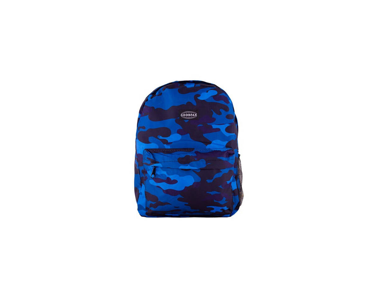Mochila escolar camuflada azul