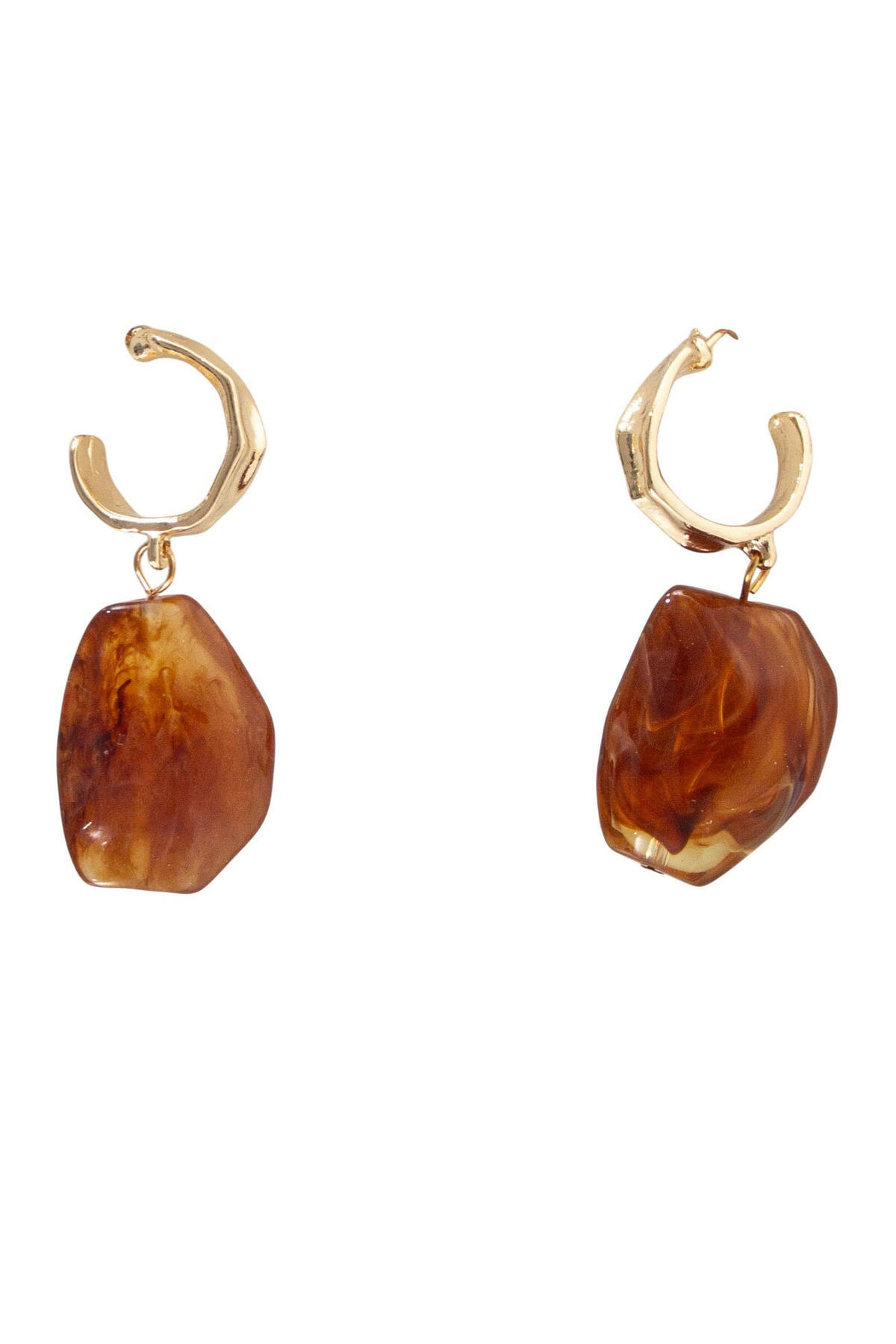 Aros argolla colgante de piedra calidad premium